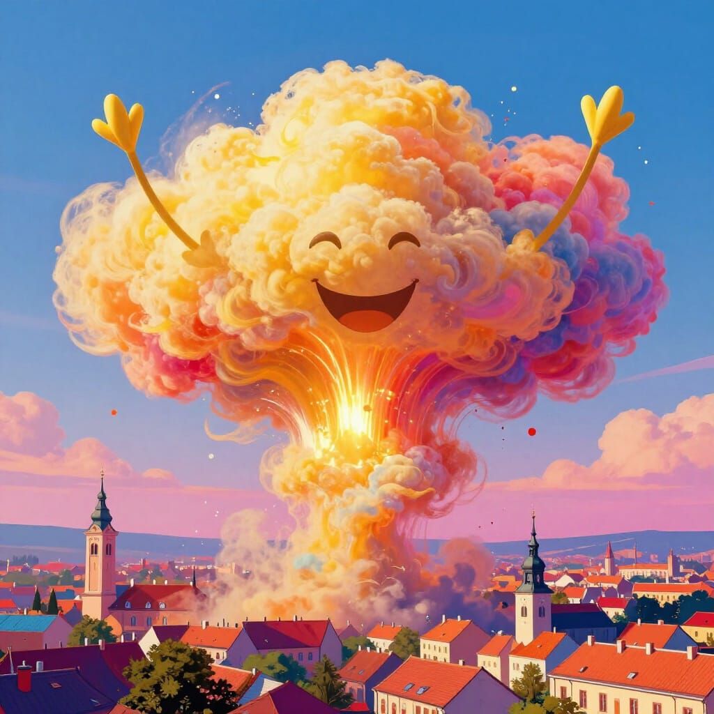 Psychedelic Gas Spreads Joy Over Sombor