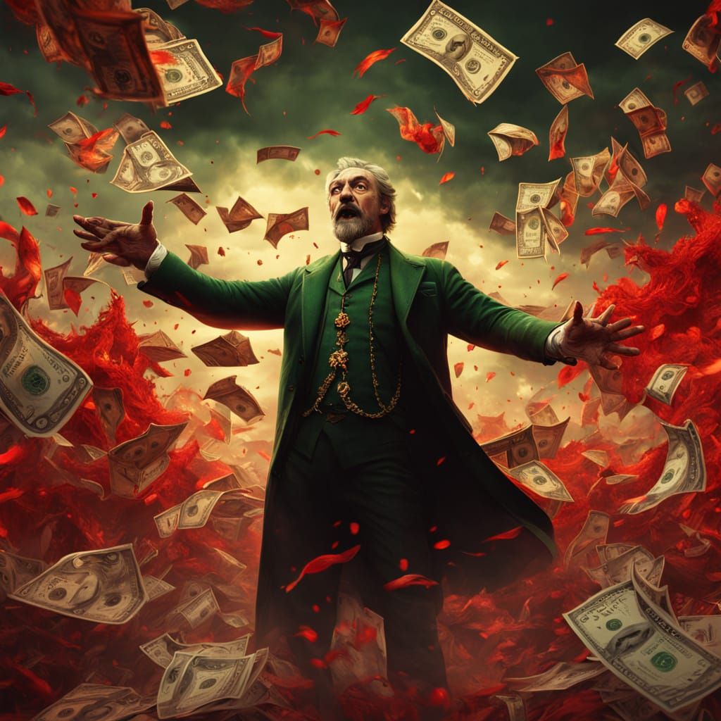 Luxurious Devil in a Whirlwind of Gold