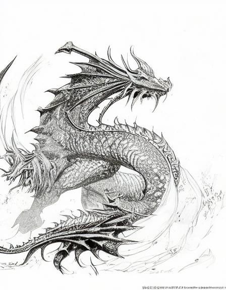 Detailed Dragons in Marvel Comics and Ghibli Style