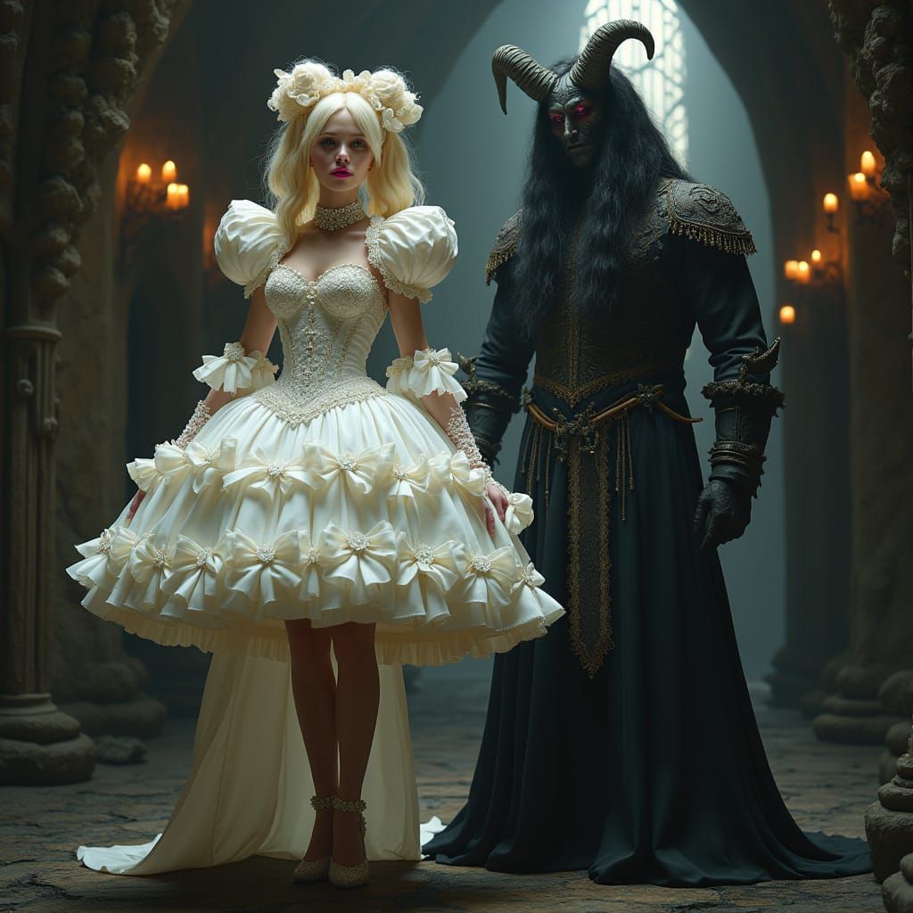Girly Princess Meets Dark Demon King in Whimsical Wedding At...