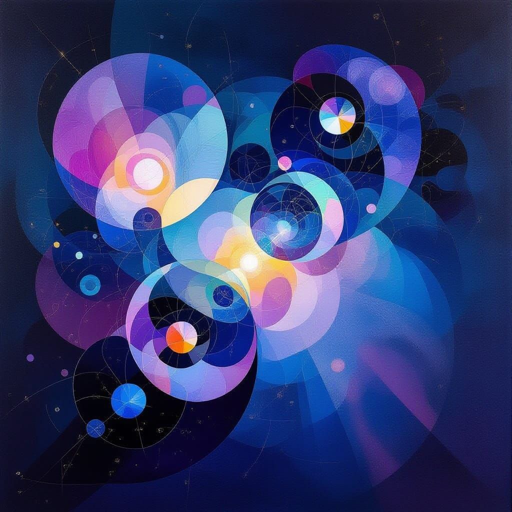 Ethereal, Cyberpunk Geometry in Vibrant Hues