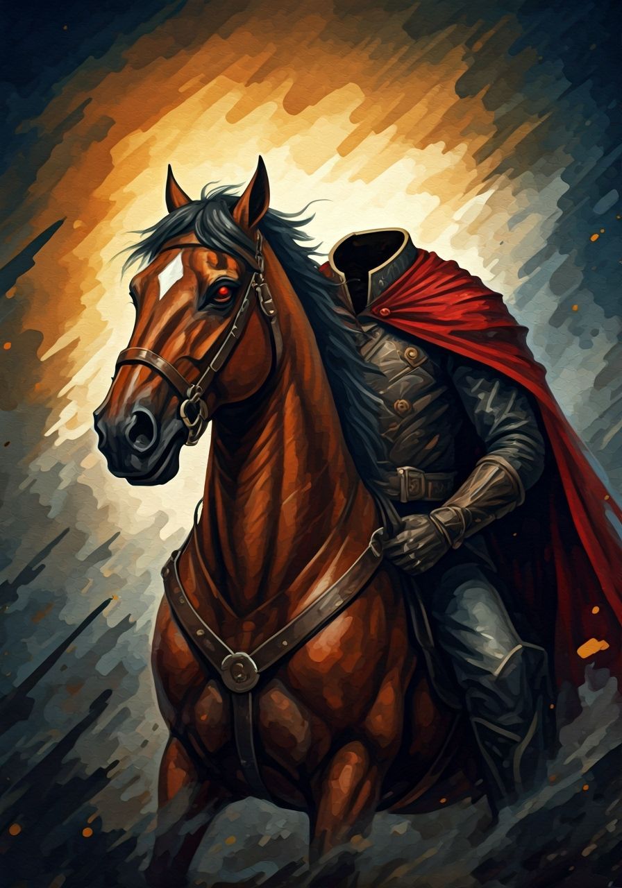 Headless Horseman in Watercolor