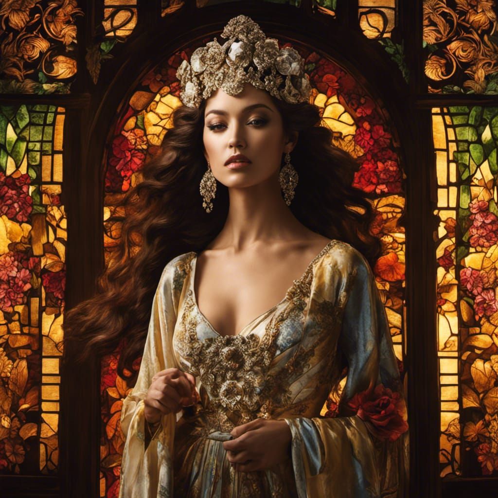 Persephone in a Garden: Hyperrealistic Fashion Photography