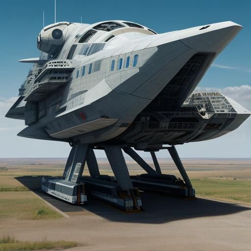 Futuristic Spaceship Design for Science Fiction Show