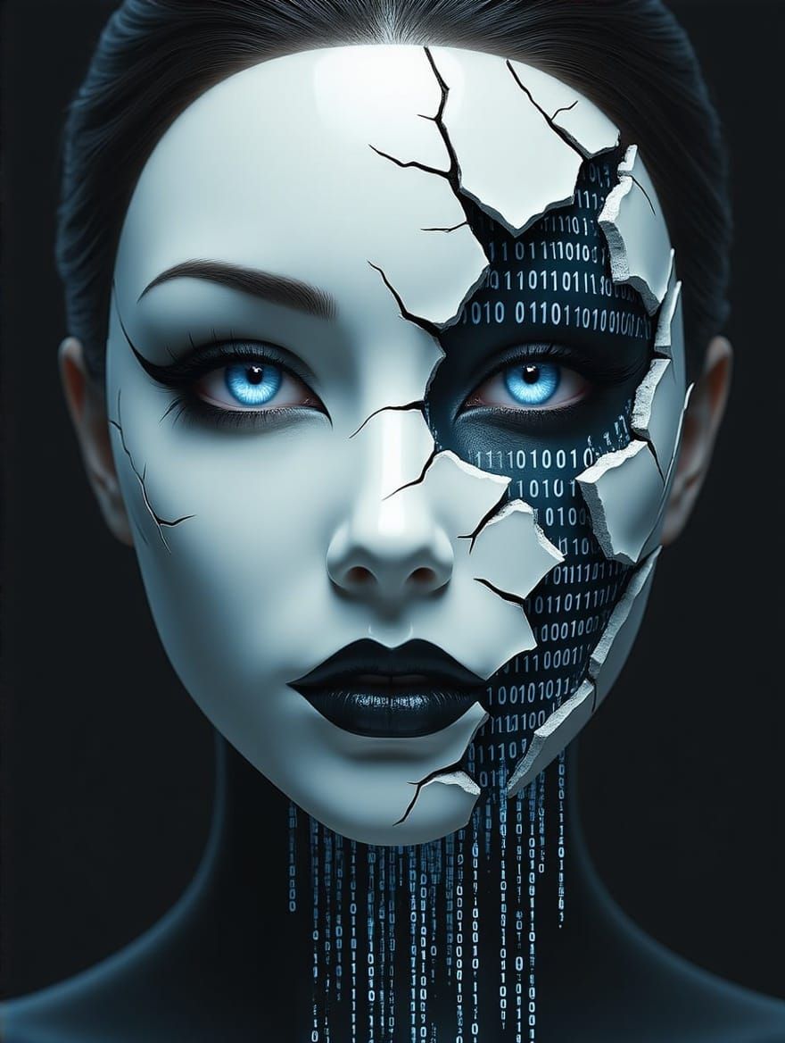 Ethereal Beauty Revealed in Cyberpunk Aesthetic