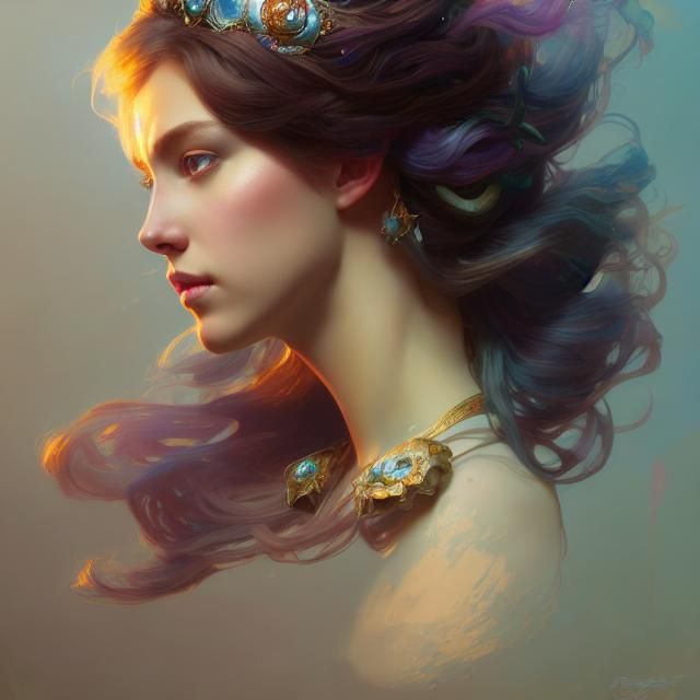 Princess Portrait in Hyperdetailed Style