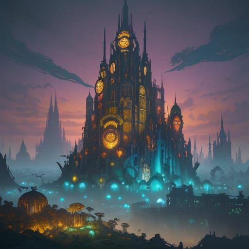 Solarpunk Utopia in Golden Light