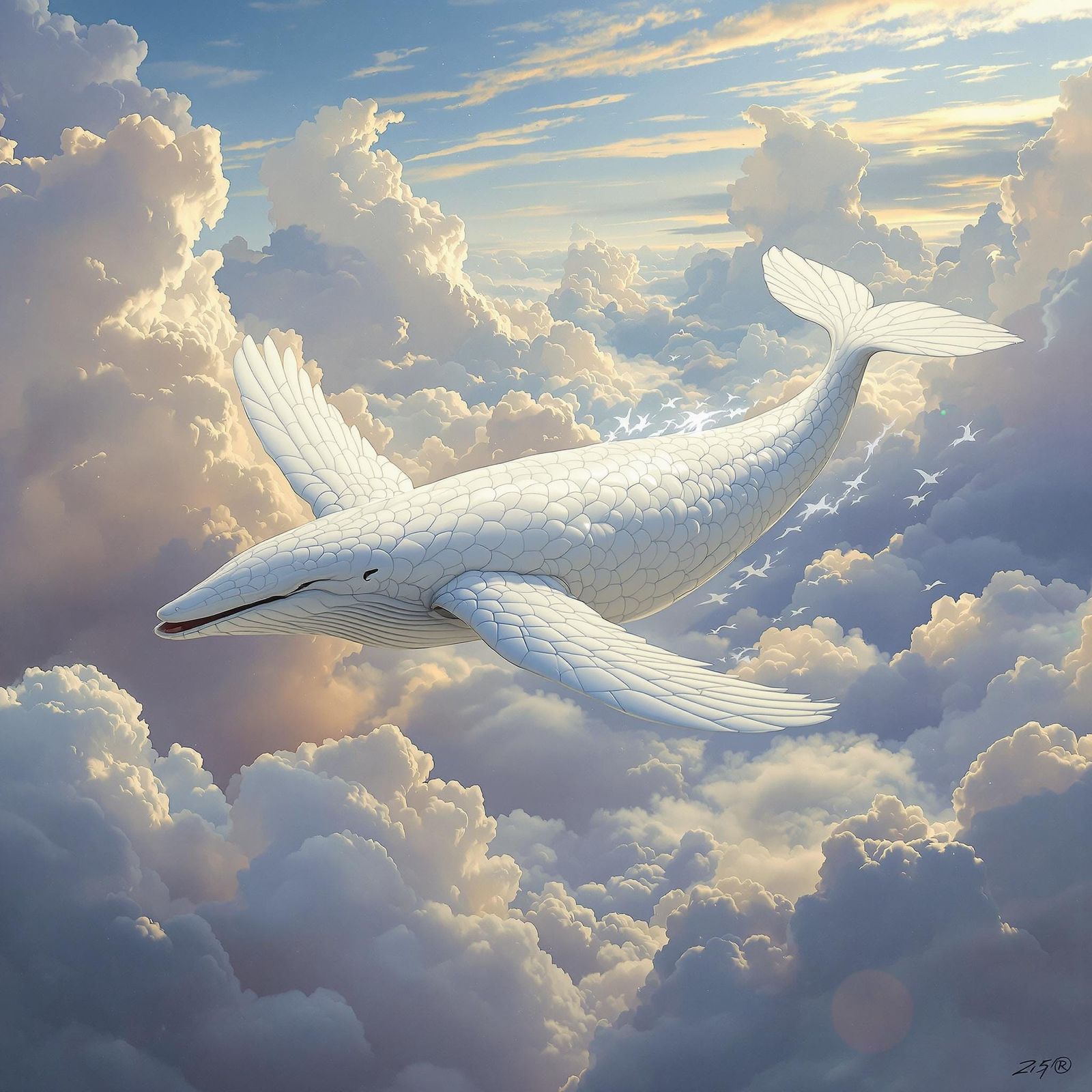 Ethereal Schwal soars through Celestial Cloudscape