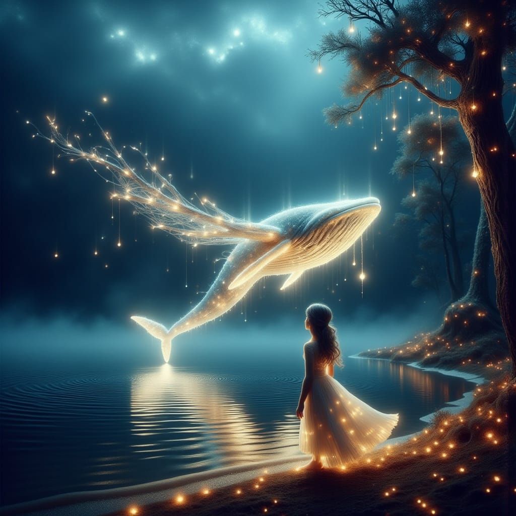 A Glowing, Ethereal Whale
