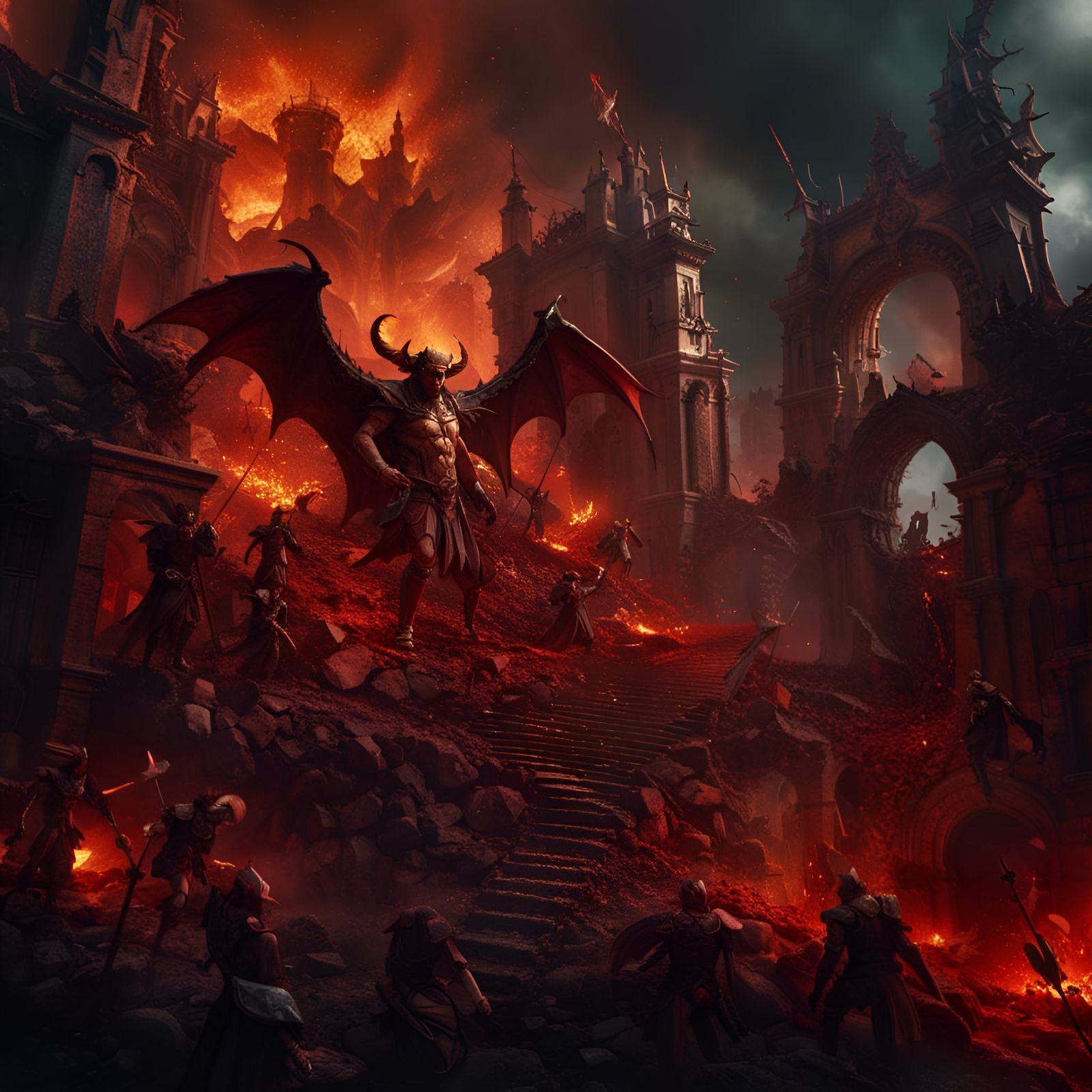 Devils and Angels Clash in Hellish War