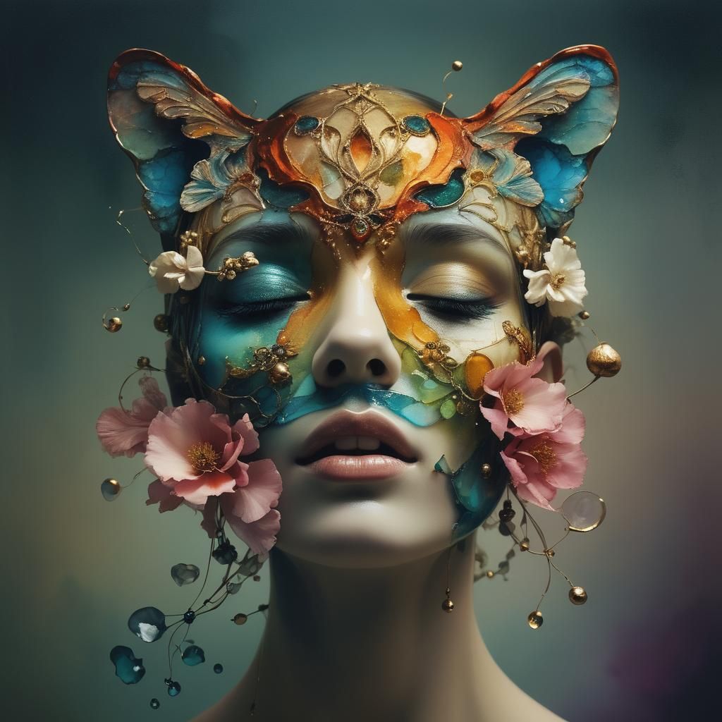 Magical Liquid Alcohol Ink Art in Triadic Colors