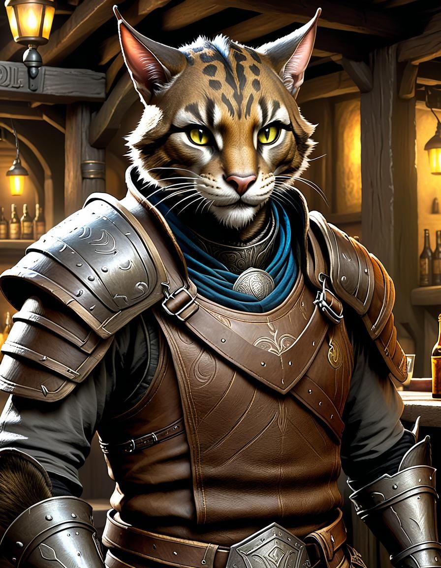 Khajiit trader in a tavern