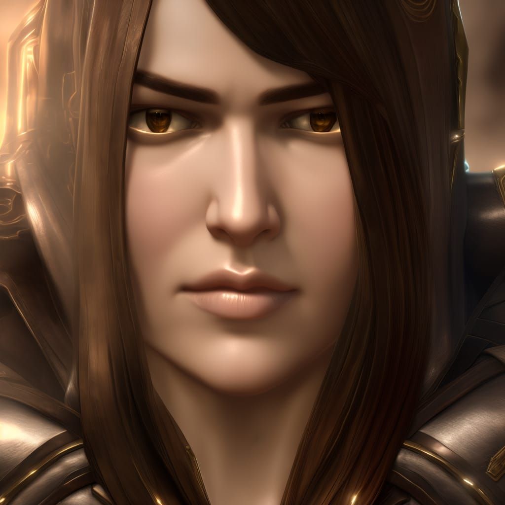 Hyperrealistic Gamer Girl Portrait in Digital Art Style