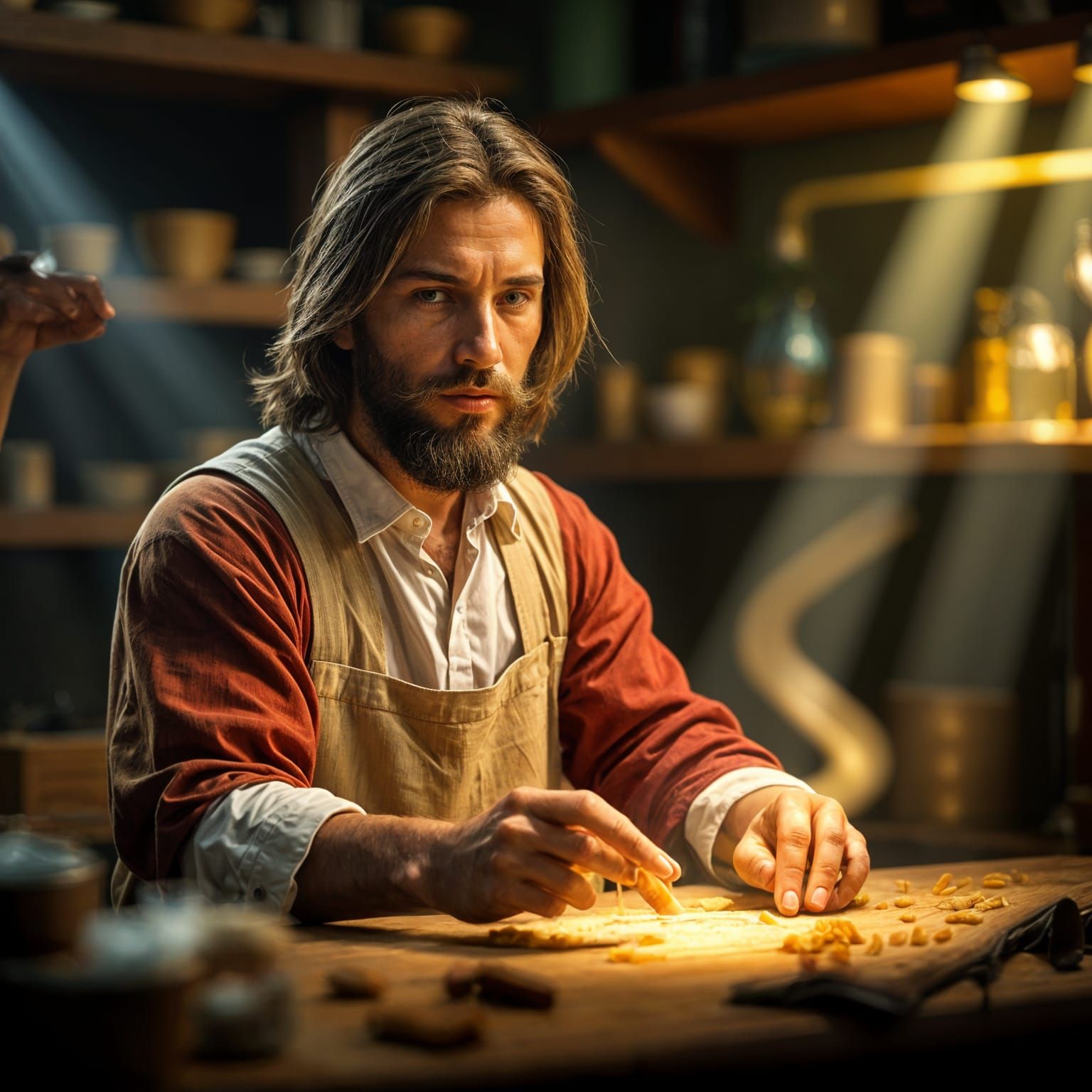 Jesus in the Carpenter's Workshop