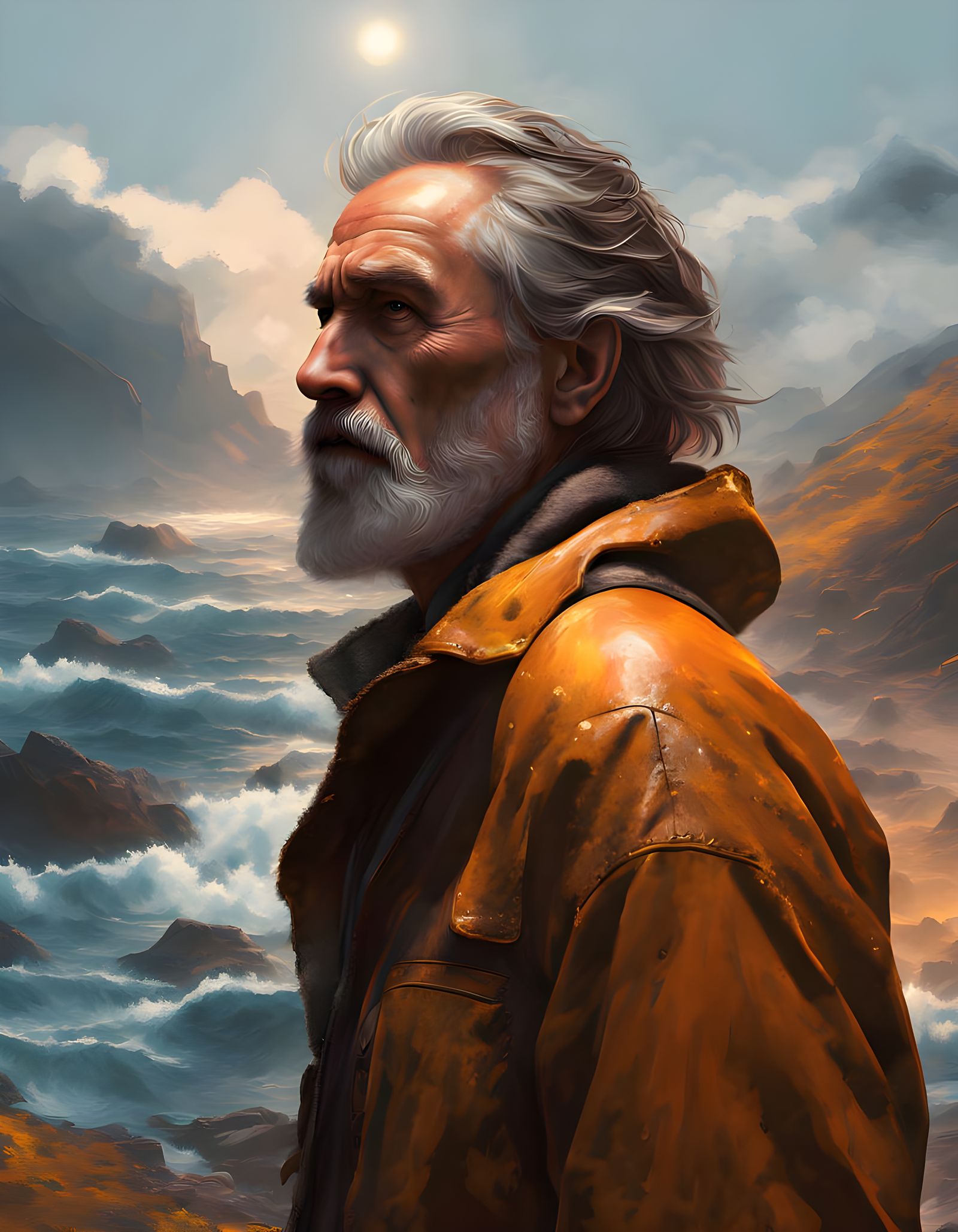 Weathered Wisdom in Golden Light