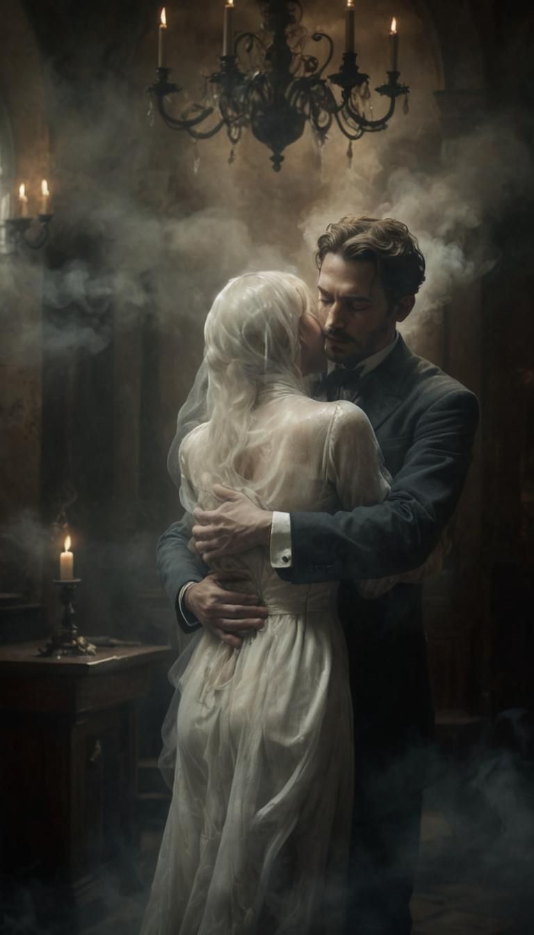 Heartbroken Man Embraces Smoky Spirit in Victorian Style