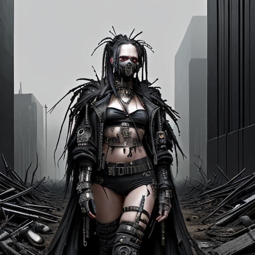 Dystopian Apocalyptic Maximalist Scene