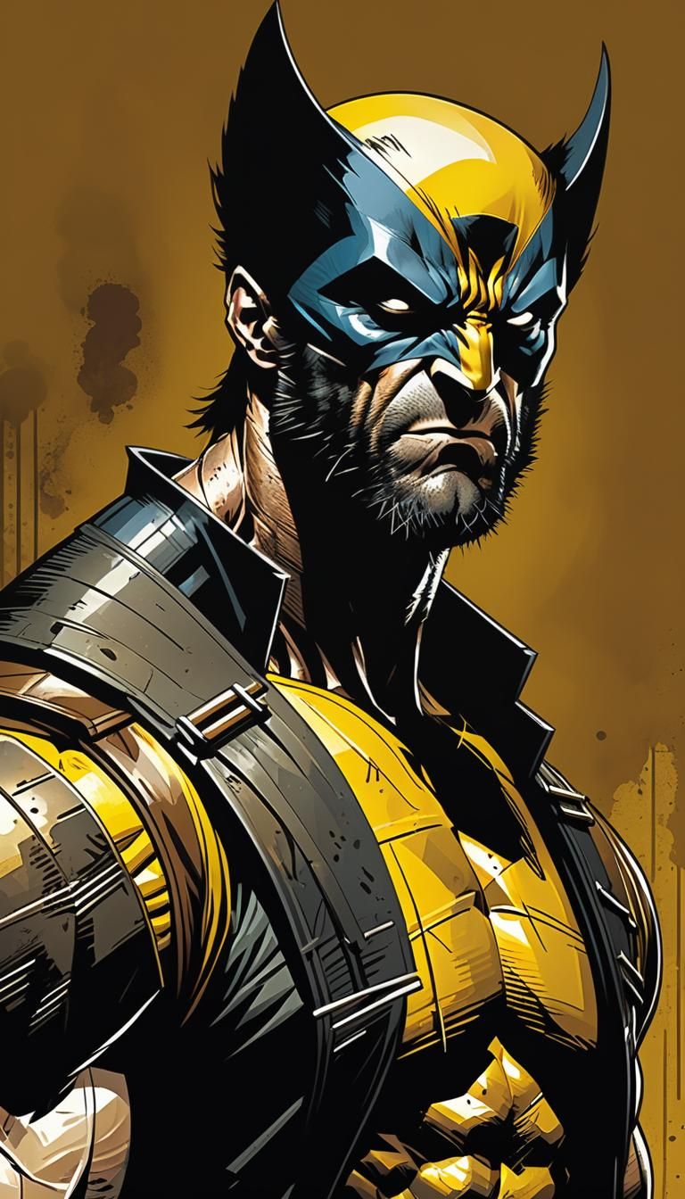Wolverine Portrait in Darkhorse Comics Style