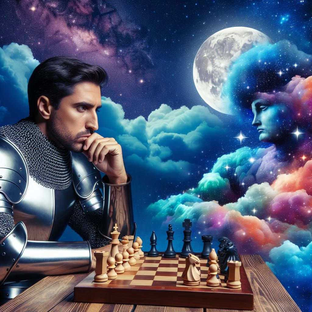 Humorous Knight Versus Night Chess Game