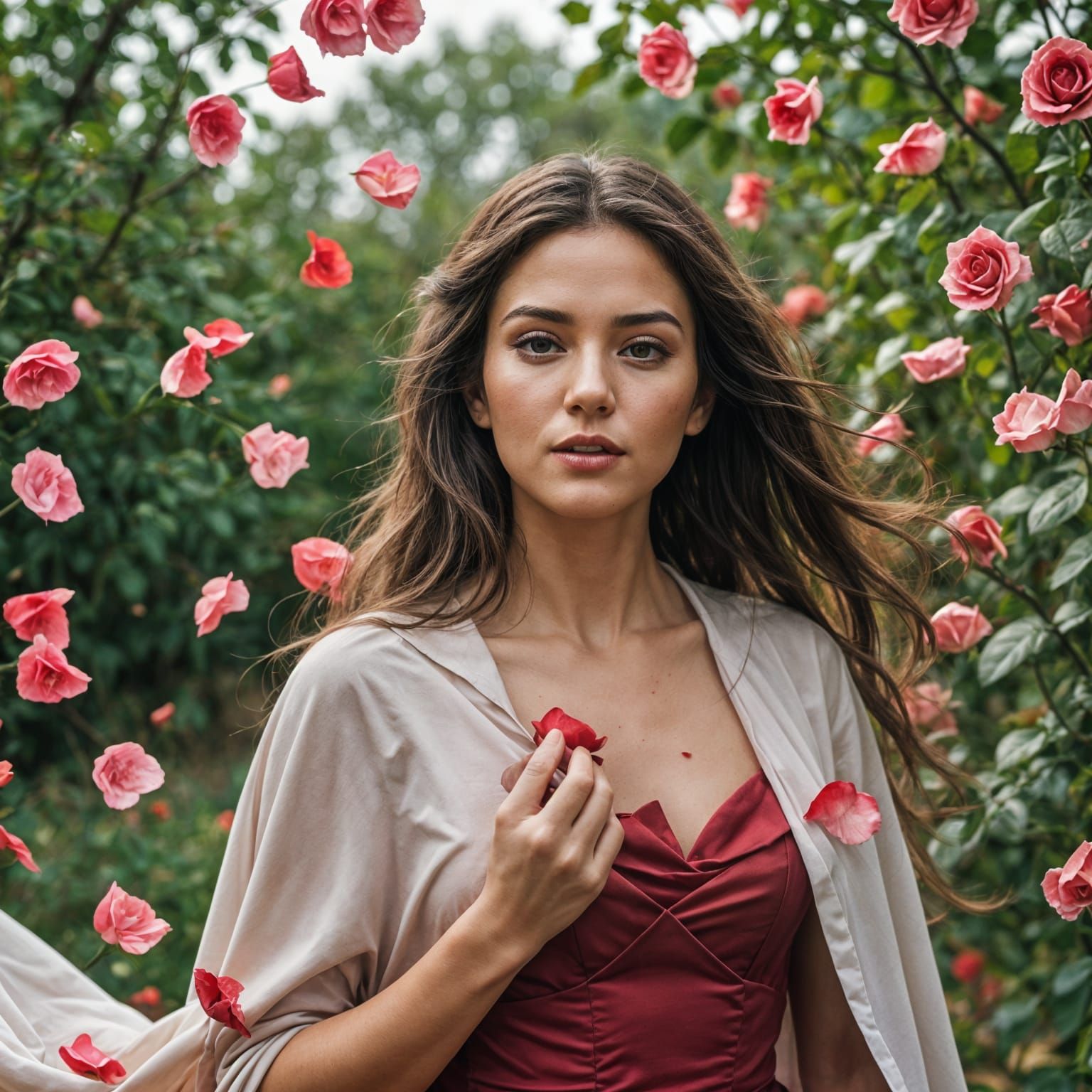 Rose Queen Portrait in Heavenly Style