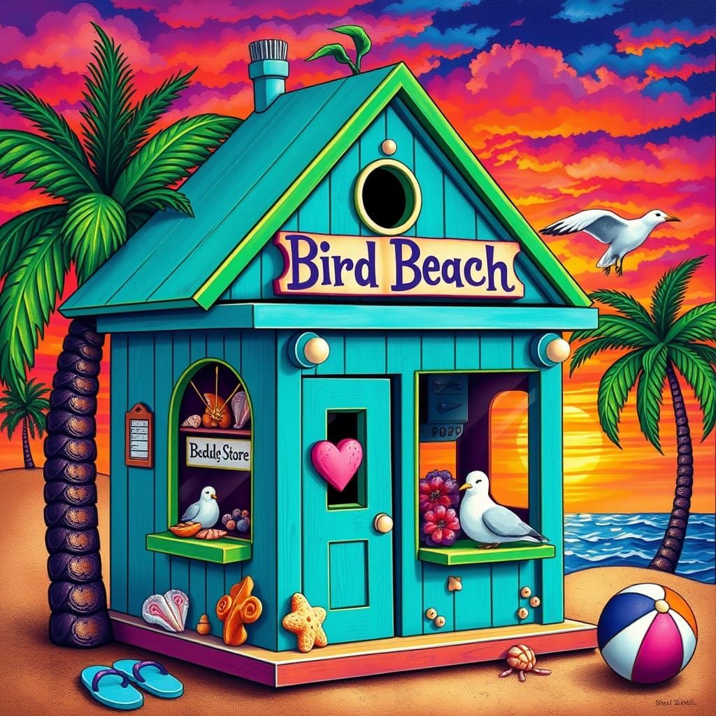 Bird Beach birdhouse