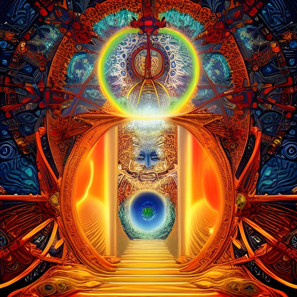 Gate to Spiritual Enlightenment: Fantasy Airbrush Art
