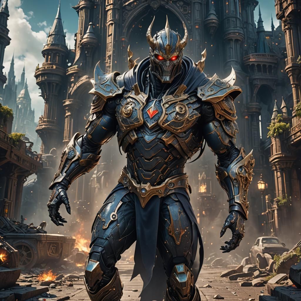 Beryllium Super Villain: Detailed Matte Painting