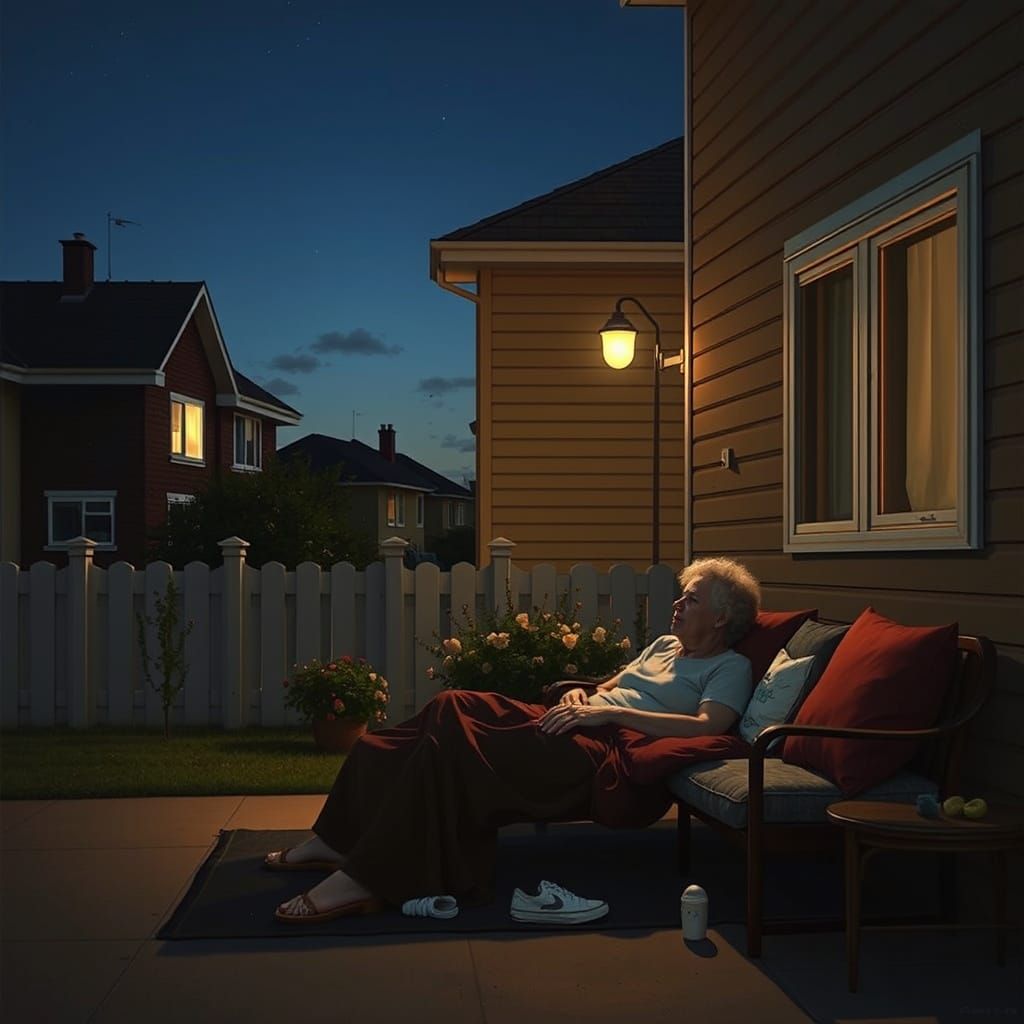 Sublime Suburban Night Relaxation in Warm Contrasts