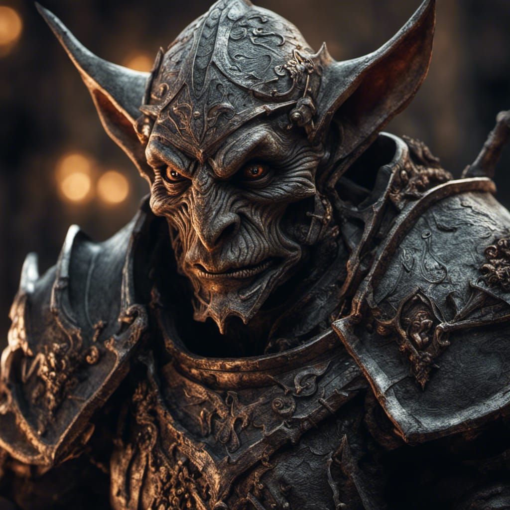 Hyperrealistic Goblin Knight in Cinematic HDR