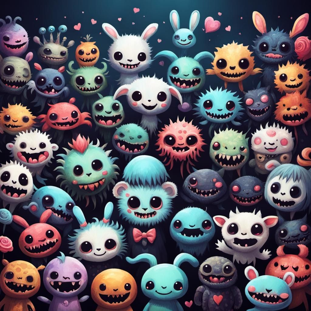 Grateful Gathering of Cute Creepy Creatures