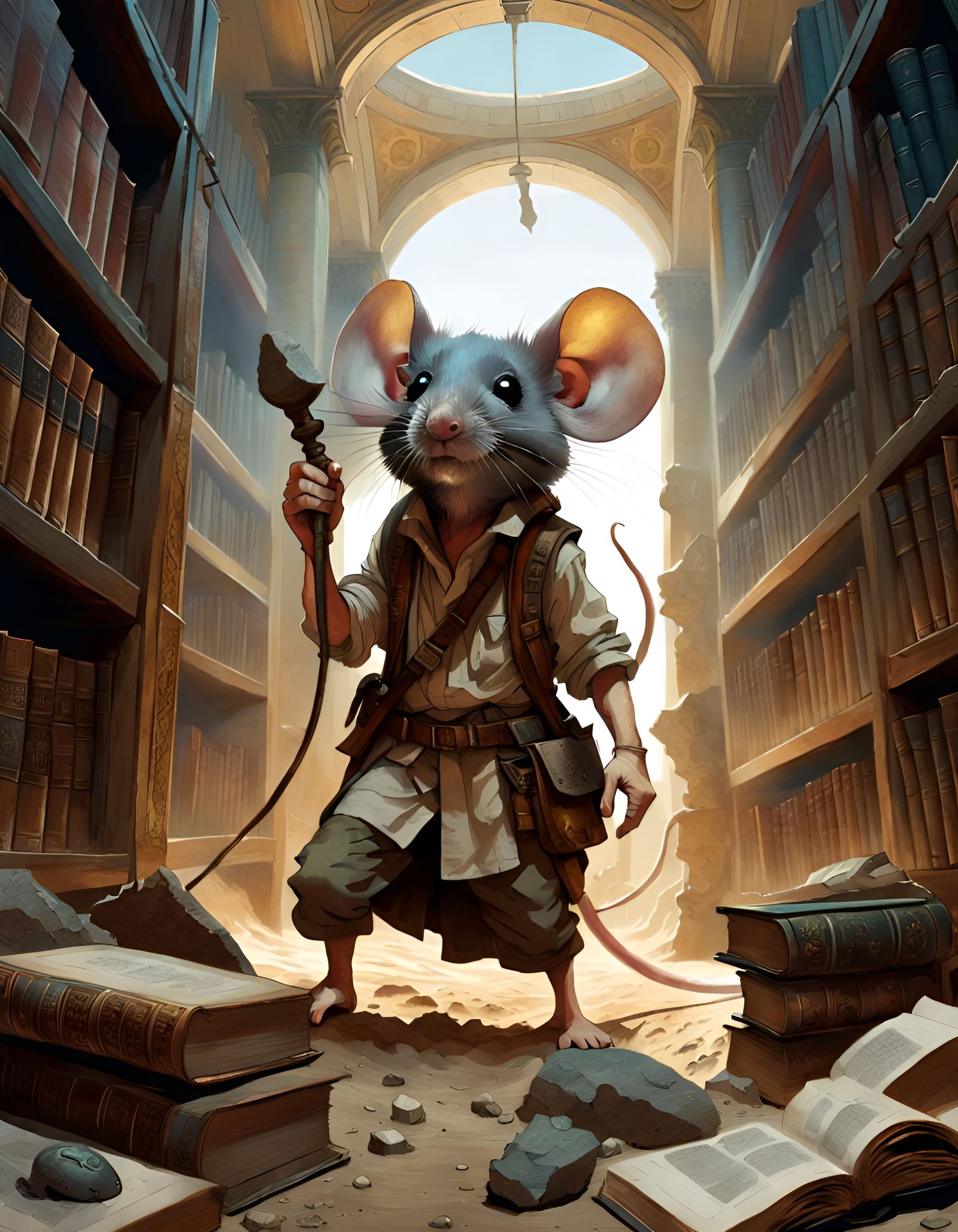 Mouse Archeologist Discovers Alexandria's Library