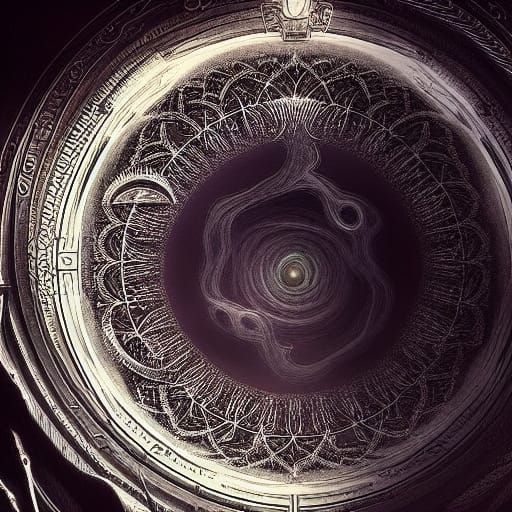 Archetypal Black Sun in Dramatic Digital Painting