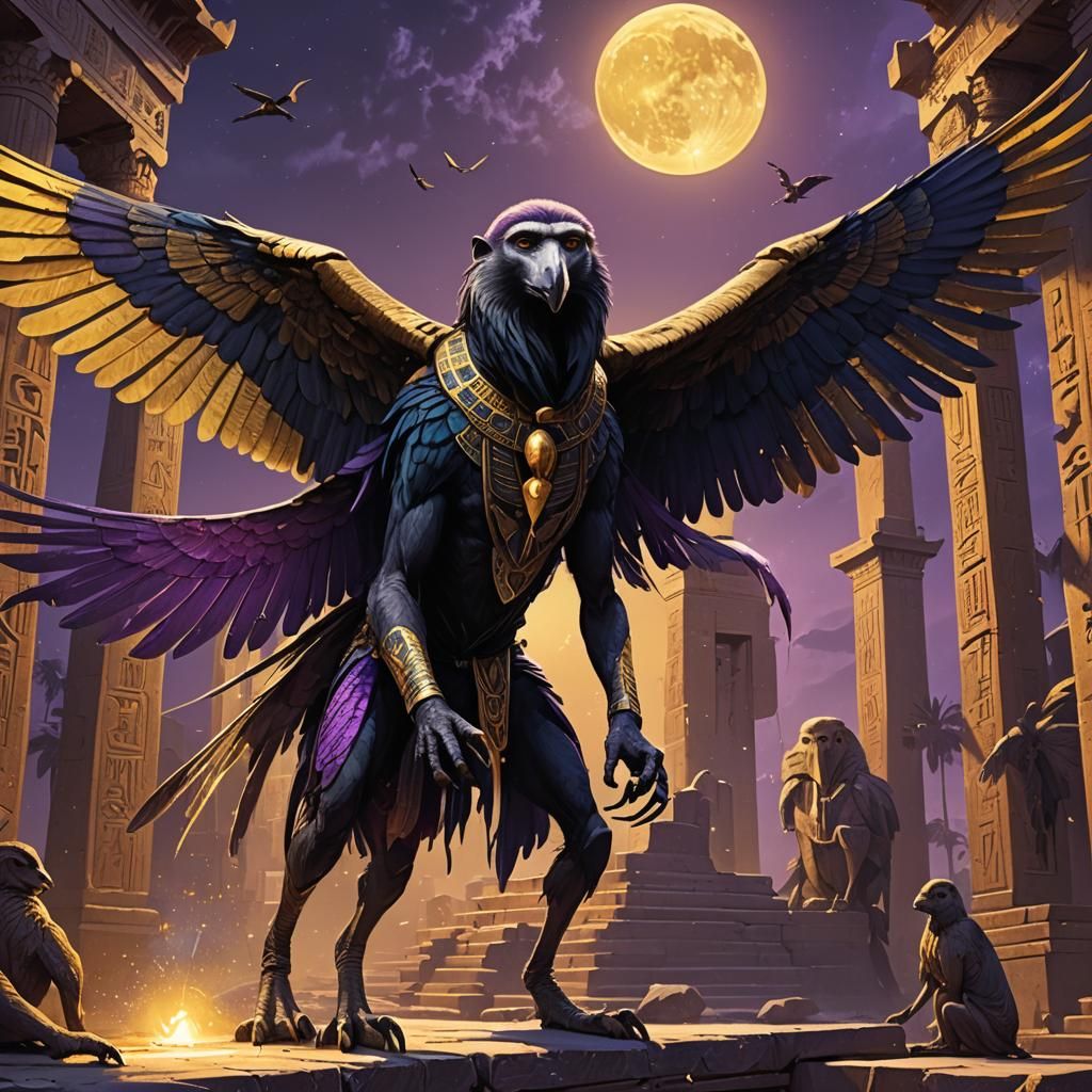 Thoth Transformation in Dark Fantasy Style