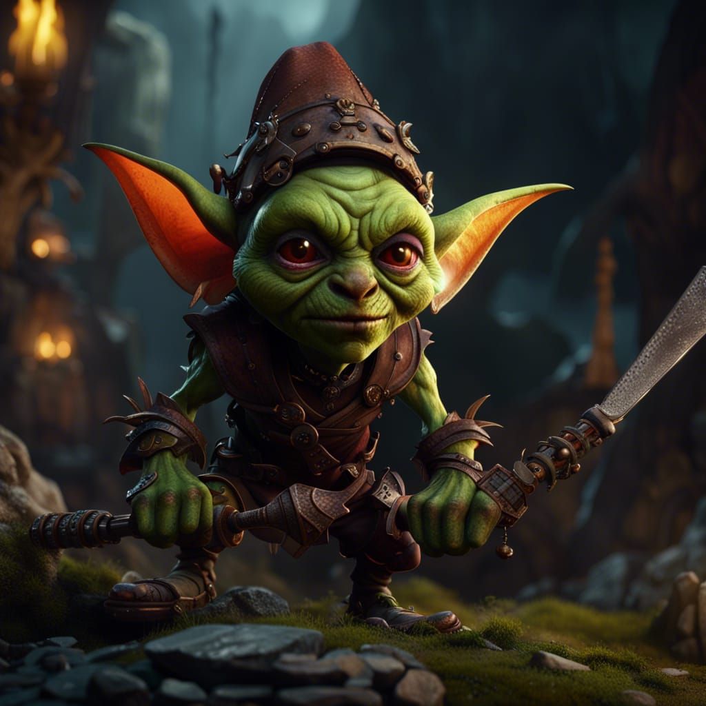 Goblin in Gunnm Style Fantasy Concept Art