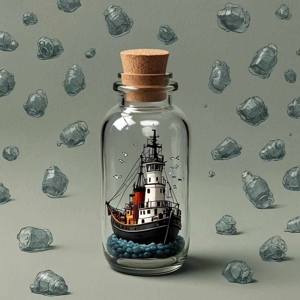 Tugboat in a Bottle: Nautical Miniature Art