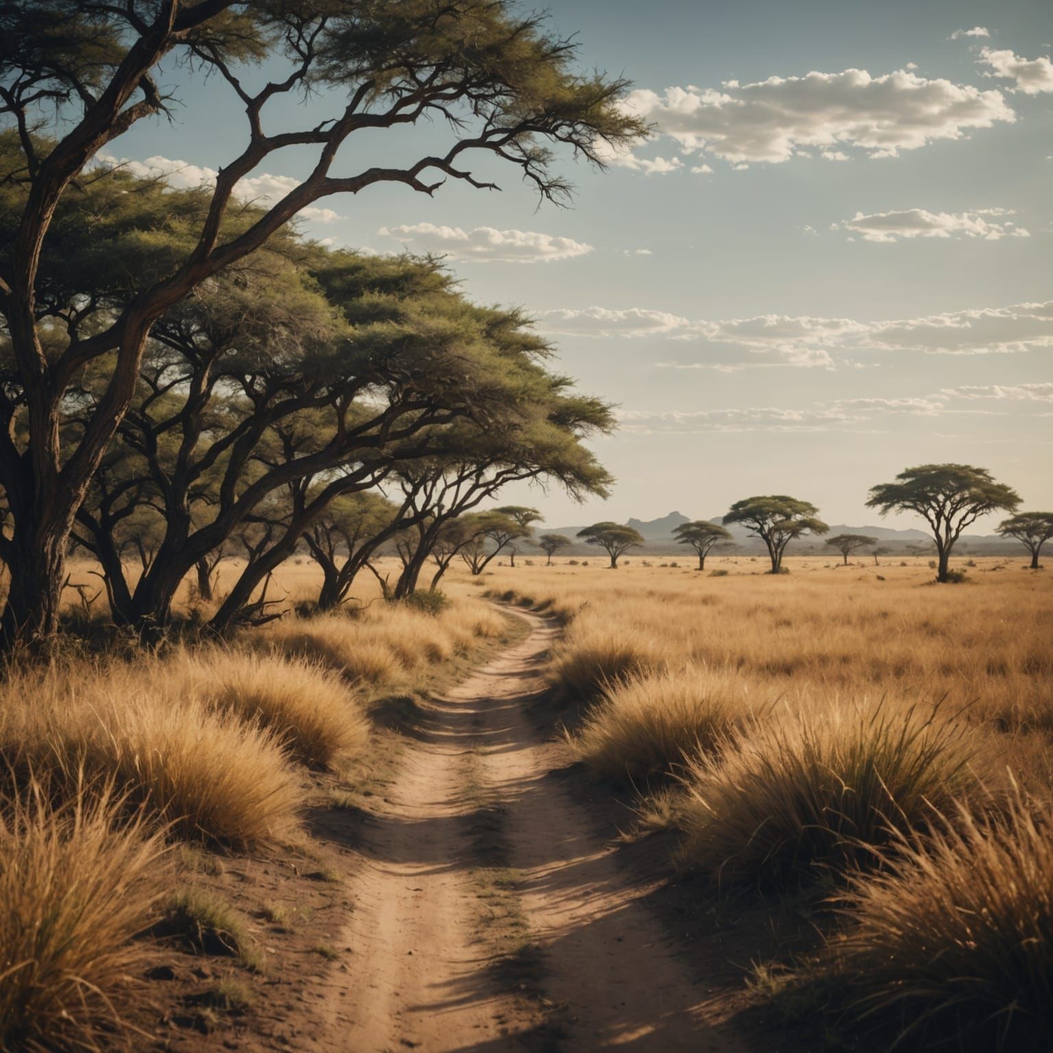 Savanna Path in Cinematic Style