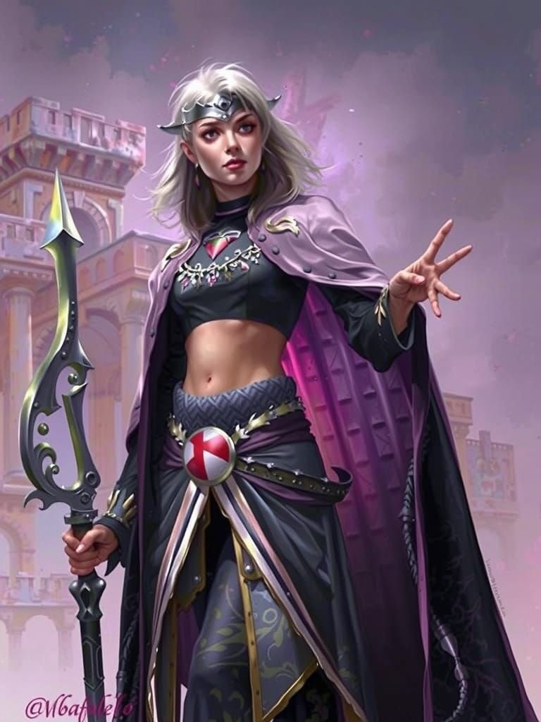 Gothic Priest in Blurred Temple, Hyperdetailed Fantasy Art