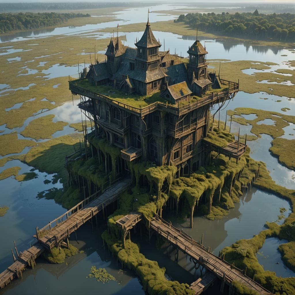 Dystopian Aerodrome Concept Art in Unreal Engine 5