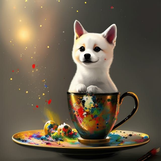 Anthropomorphic Shiba Inu Puppy's Tea Party: Speedpaint