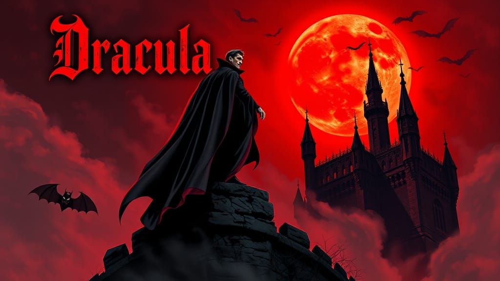 Mysterious Gothic Horror Scene in Dark, Vintage Style