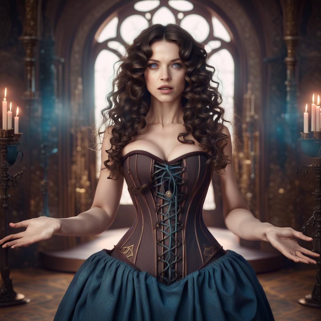 Magic Witch Casting Spells in Fantasy Art