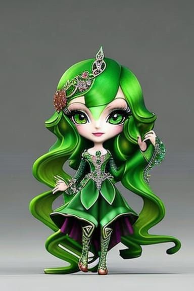 Adorable Baby Elf Portrait in Burton-esque Style