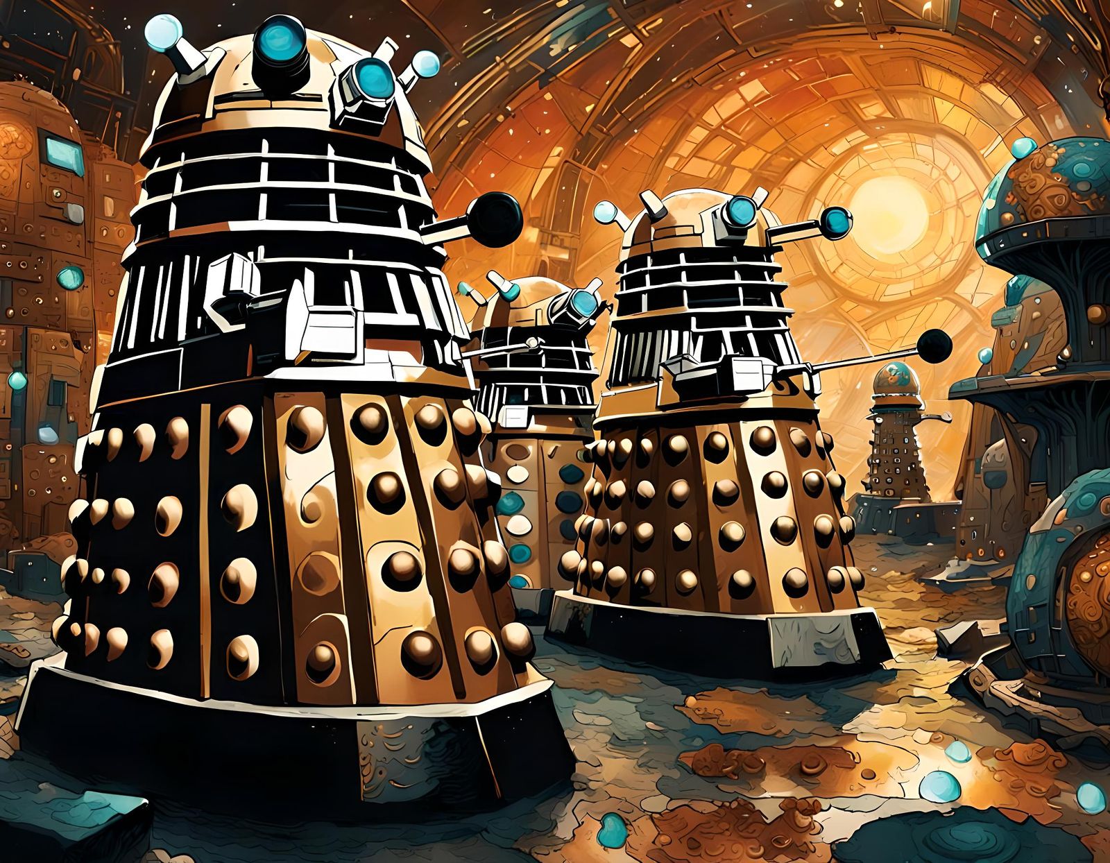 Daleks on Skaro: Science Fiction Concept Art