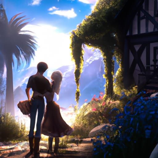 Ethereal Soulmates in Dreamy 3D Fantasy Art