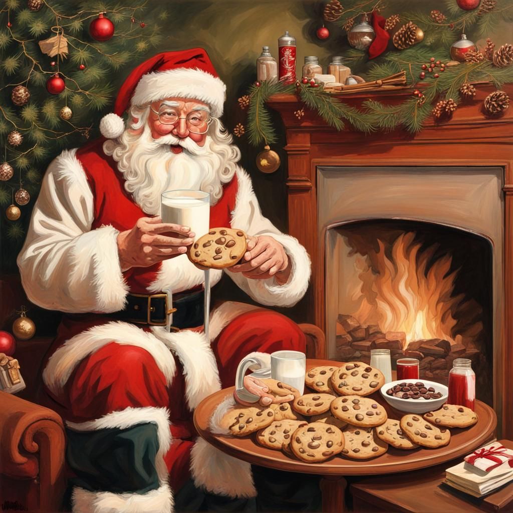 Santa Claus Celebrates Christmas: Haddon Sundblom Style