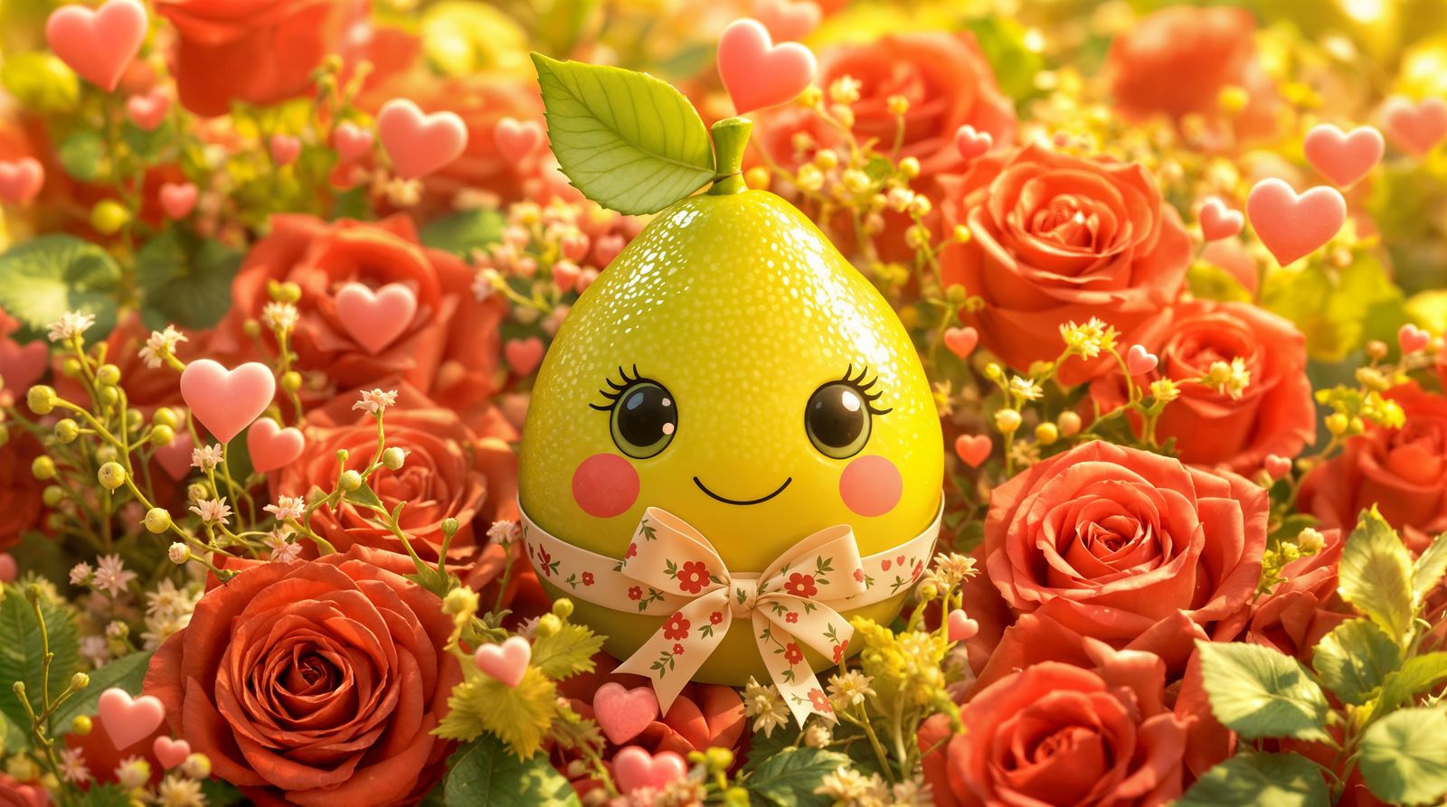 Loveable Lime Fruit in Whimsical Garden