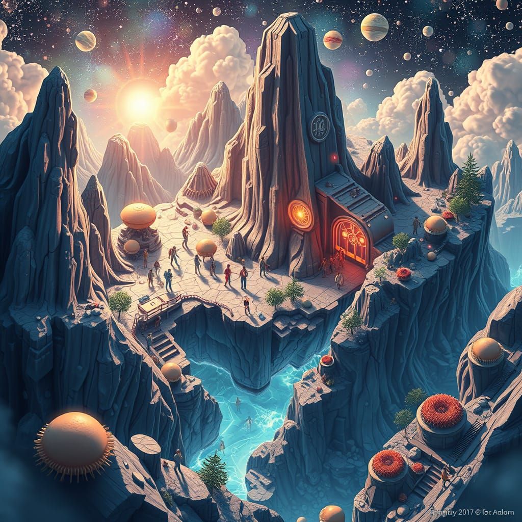 Quantum World in Realistic Anime Style