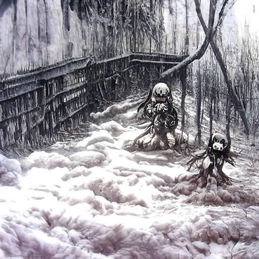 Dark Woodcut in Gothic Style