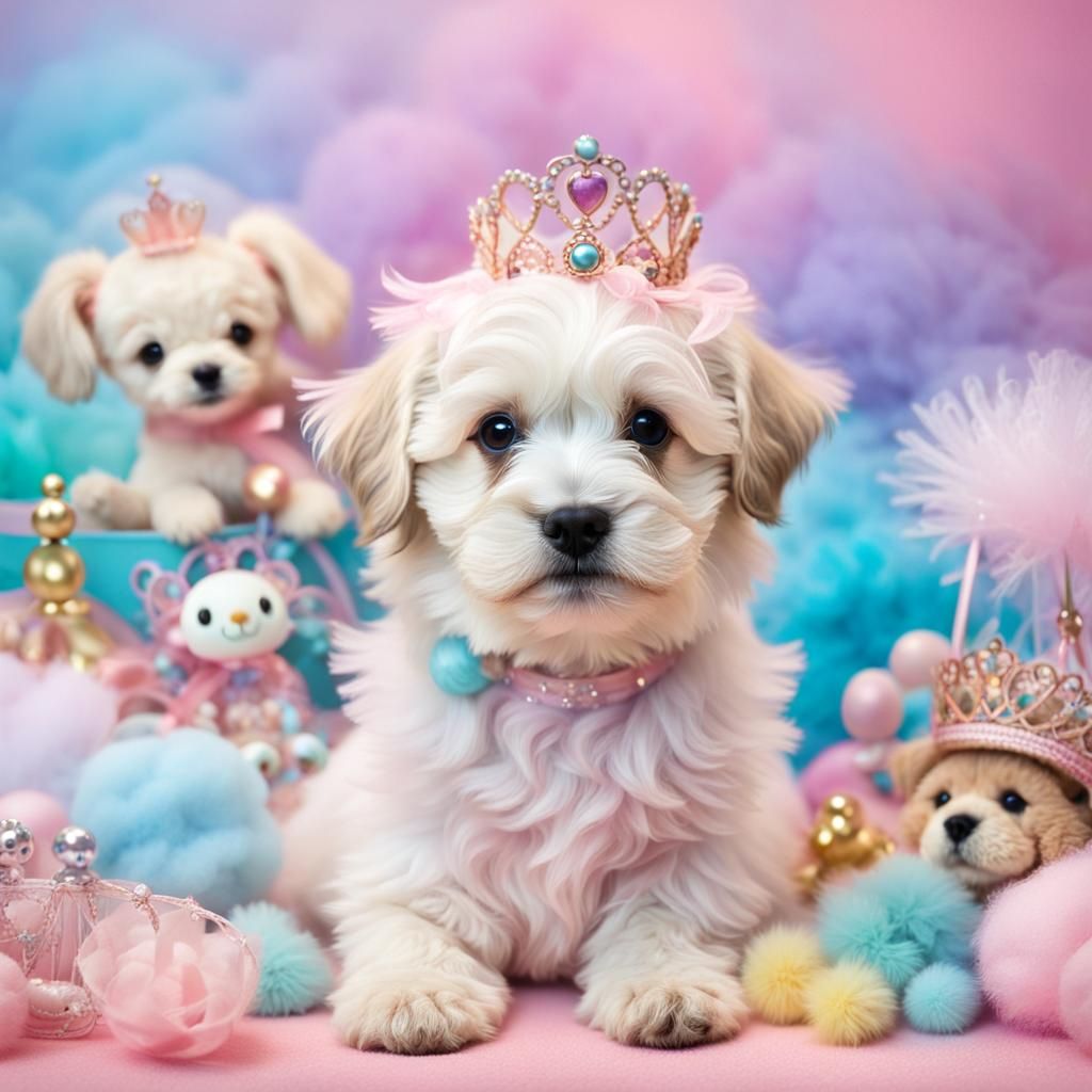 Enchanting Havanese Puppy in Pixar-Inspired 3D Render