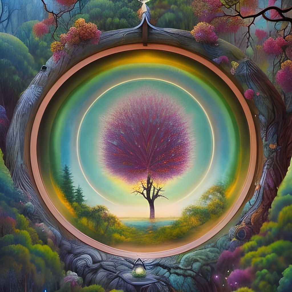 Enchanted Treehouse: A Lisa Frank Inspired Watercolor